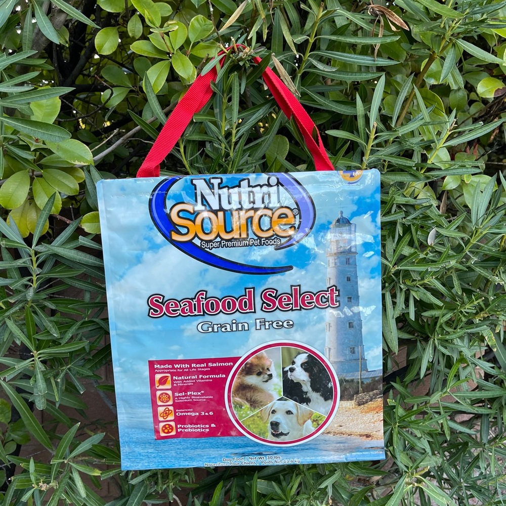 Dog food bag handmade tote